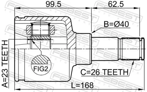 FEBEST Joint Kit, drive shaft (2111-CB420LH)