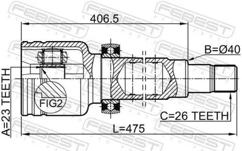 FEBEST Joint Kit, drive shaft (2111-CB420RH)
