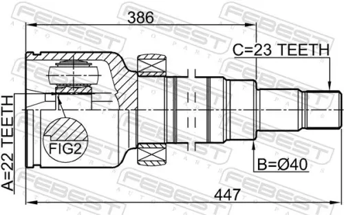 FEBEST Joint Kit, drive shaft (2111-FOCIIMTRH)