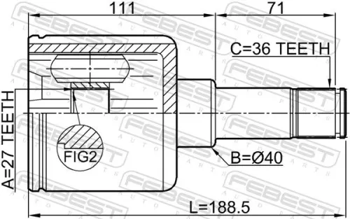 FEBEST Joint Kit, drive shaft (2111-FYLH)