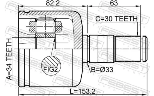 FEBEST Joint Kit, drive shaft (2111-MONLH)