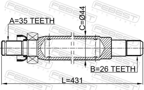 FEBEST Drive Shaft (2112-GEMT)
