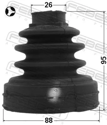 FEBEST Bellow, drive shaft (2115-CA220LHT)