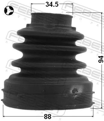 FEBEST Bellow Kit, drive shaft (2115-CA220RHT)