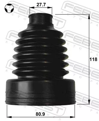 FEBEST Bellow, drive shaft (2115P-M8DA)