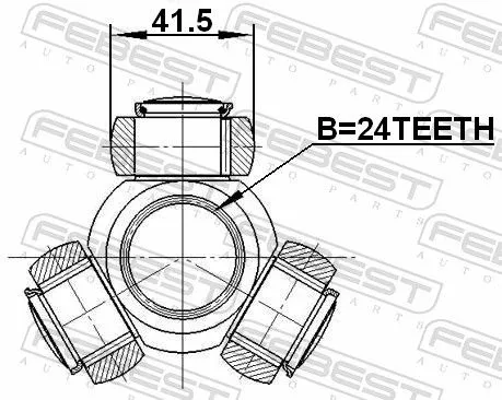 FEBEST Spider Assembly, drive shaft (2116-TC718TDCI)