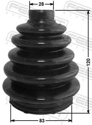 FEBEST Bellow, drive shaft (2117-CB3)