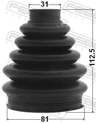FEBEST Bellow, drive shaft (2117P-CA216)