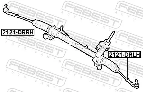 FEBEST Tie Rod End (2121-DRRH)