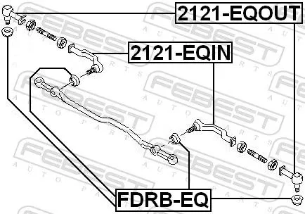 FEBEST Tie Rod End (2121-EQIN)