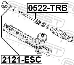 FEBEST Tie Rod End (2121-ESC)