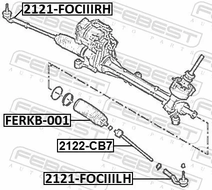 FEBEST Tie Rod End (2121-FOCIIILH)