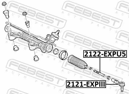 FEBEST Inner Tie Rod (2122-EXPU5)