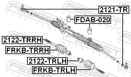 FEBEST Inner Tie Rod (2122-TRRH)
