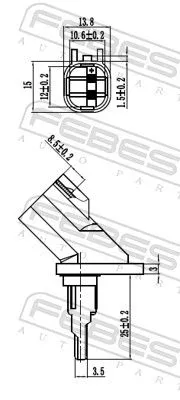 FEBEST Sensor, wheel speed (21606-001)