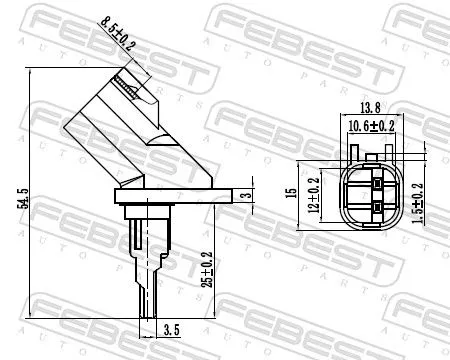 FEBEST Sensor, wheel speed (21606-006)