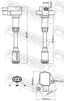 FEBEST Ignition Coil (21640-003)