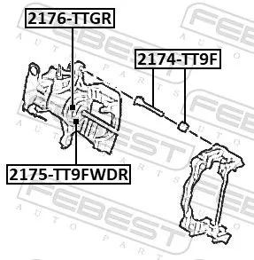 FEBEST Piston, brake caliper (2176-TTGR)
