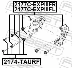 FEBEST Brake Caliper Bracket Set (2177C-EXPIIIFR)