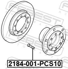 FEBEST Wheel Stud (2184-001-PCS10)