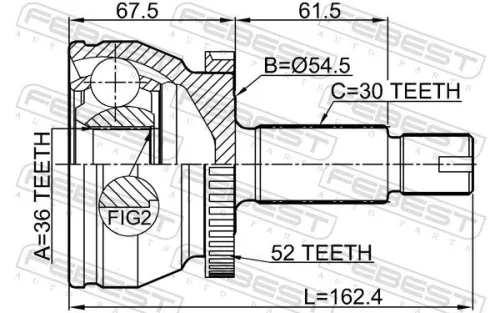 FEBEST Joint Kit, drive shaft (2210-SORA52)