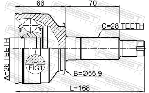 FEBEST Joint Kit, drive shaft (2210-SORBL)