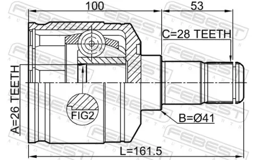 FEBEST Joint Kit, drive shaft (2211-CARNLH)