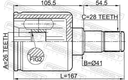 FEBEST Joint Kit, drive shaft (2211-CEED)