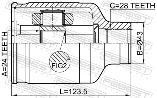 FEBEST Joint Kit, drive shaft (2211-CLARRH)