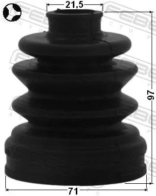 FEBEST Bellow, drive shaft (2215-SORR)