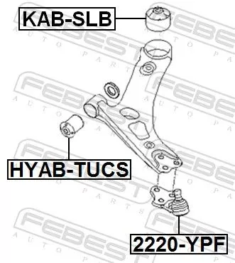 FEBEST Ball Joint (2220-YPF)