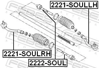 FEBEST Inner Tie Rod (2222-SOUL)