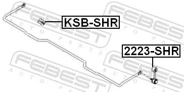 FEBEST Link/Coupling Rod, stabiliser bar (2223-SHR)