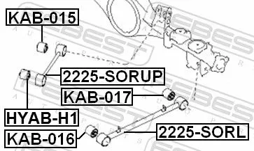 FEBEST Control/Trailing Arm, wheel suspension (2225-SORUP)