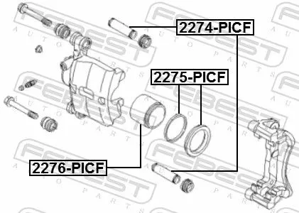 FEBEST Guide Bolt, brake caliper (2274-PICF)