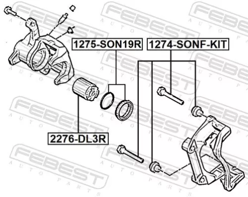 FEBEST Piston, brake caliper (2276-DL3R)