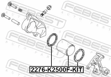 FEBEST Repair Kit, brake caliper (2276-K2500F-KIT)
