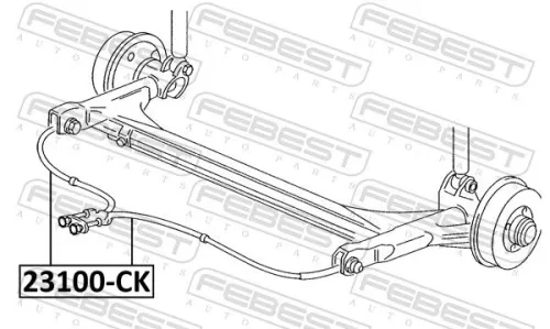 FEBEST Cable Pull, parking brake (23100-CK)