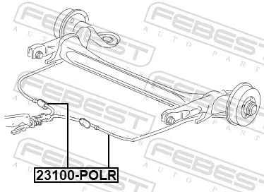 FEBEST Cable Pull, parking brake (23100-POLR)