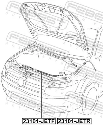 FEBEST Bonnet Cable (23101-JETF)