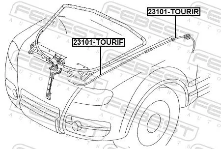 FEBEST Bonnet Cable (23101-TOURIF)