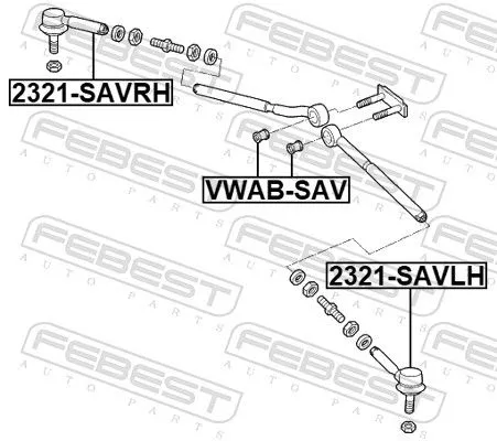 FEBEST Tie Rod End (2321-SAVLH)