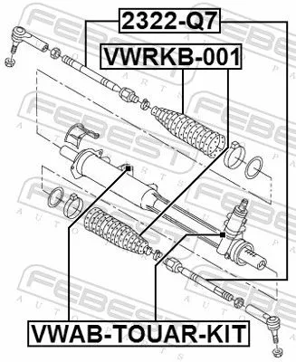 FEBEST Inner Tie Rod (2322-Q7)