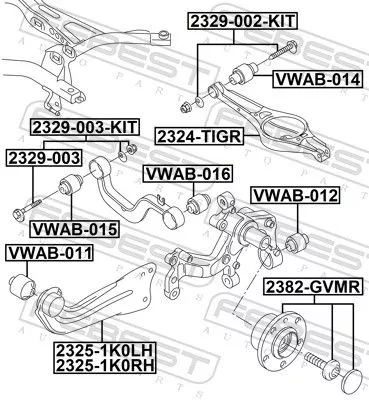 FEBEST Camber Correction Screw Set (2329-003-KIT)