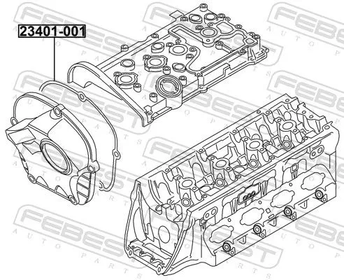 FEBEST Gasket, timing case cover (23401-001)