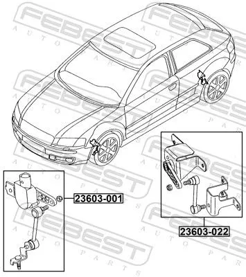 FEBEST Sensor, headlight levelling (23603-022)