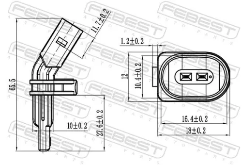 FEBEST Sensor, wheel speed (23606-015)