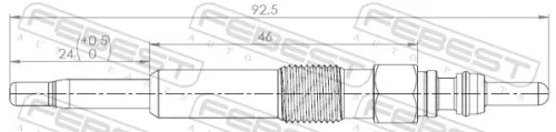 FEBEST Glow Plug (23642-001)