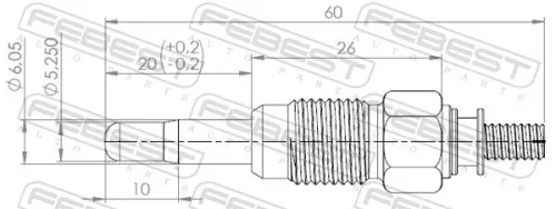FEBEST Glow Plug (23642-002)