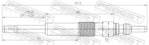 FEBEST Glow Plug (23642-004)